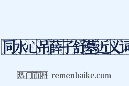 同水心吊薛子舒墓近义词是什么意思的图片